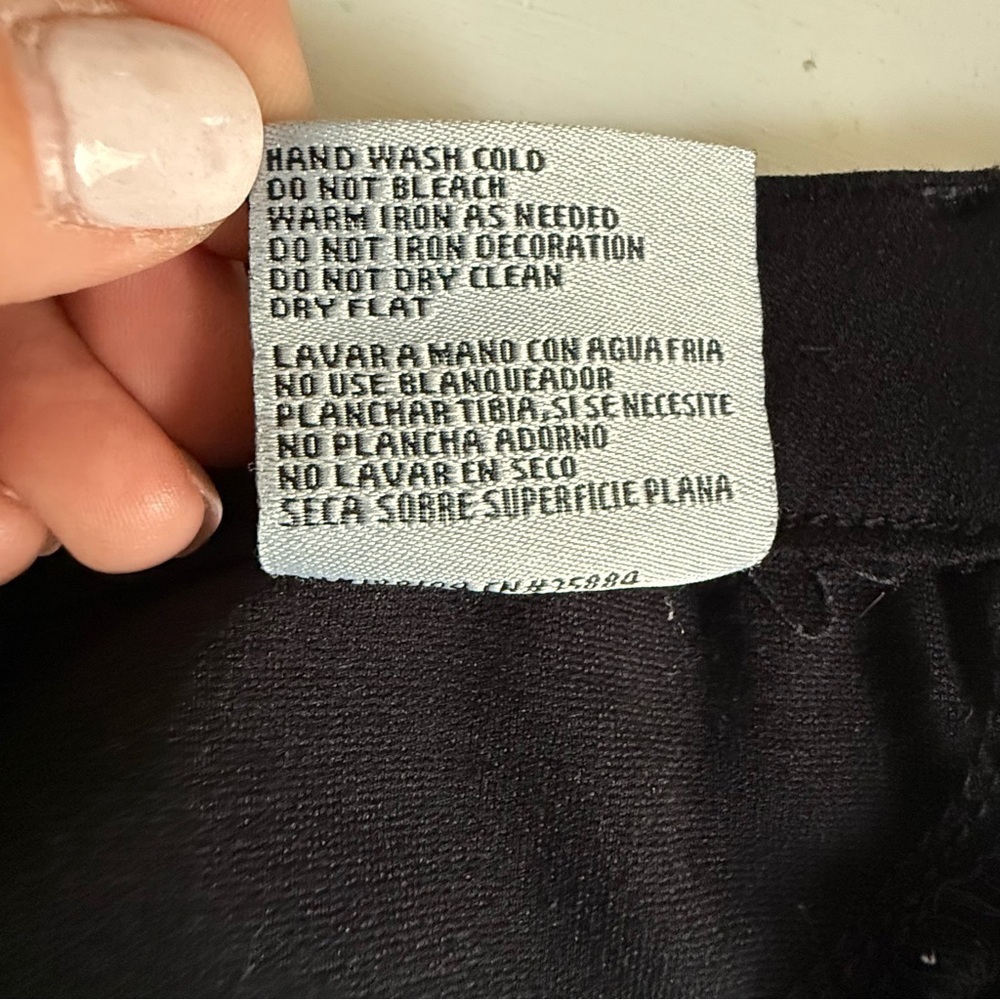 !it jeans | Mid Rise Stretch Leggings with Faux Leather Side Stripe | Sz 28 - Picture 8 of 10